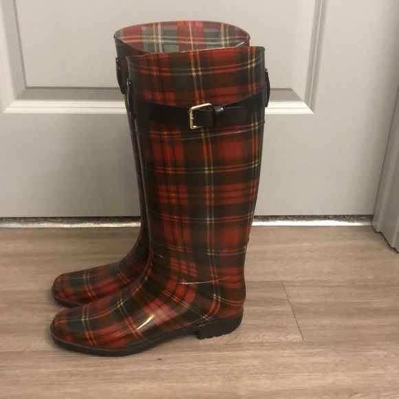 Ralph Lauren Plaid Rainboots - Picture 3 of 9